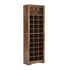 ON-TREND Stylish Design 30 Shoe Cubby Console, Contemporary Shoe Cabinet with Multiple Storage Capacity, Free Standing Tall Cabinet with Versatile Use for Hallway, Bedroom, Rustic Brown