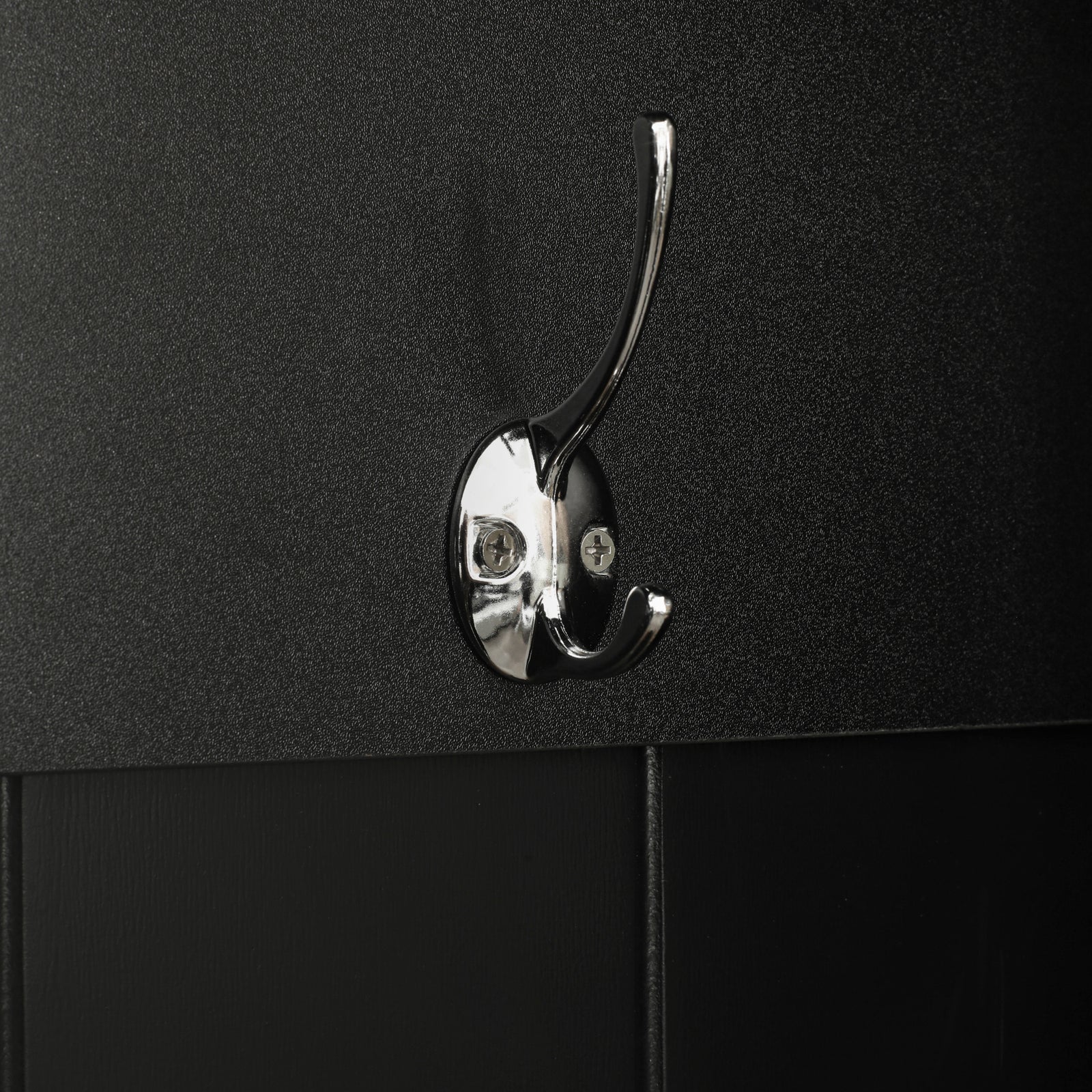 ON-TREND Stylish Design Hall Tree with Flip-Up Bench, Minimalist Hallway Shoe Cabinet with Adjustable Shelves, Multifunctional Furniture with Hanging Hooks for Entryways, Mudroom, Black