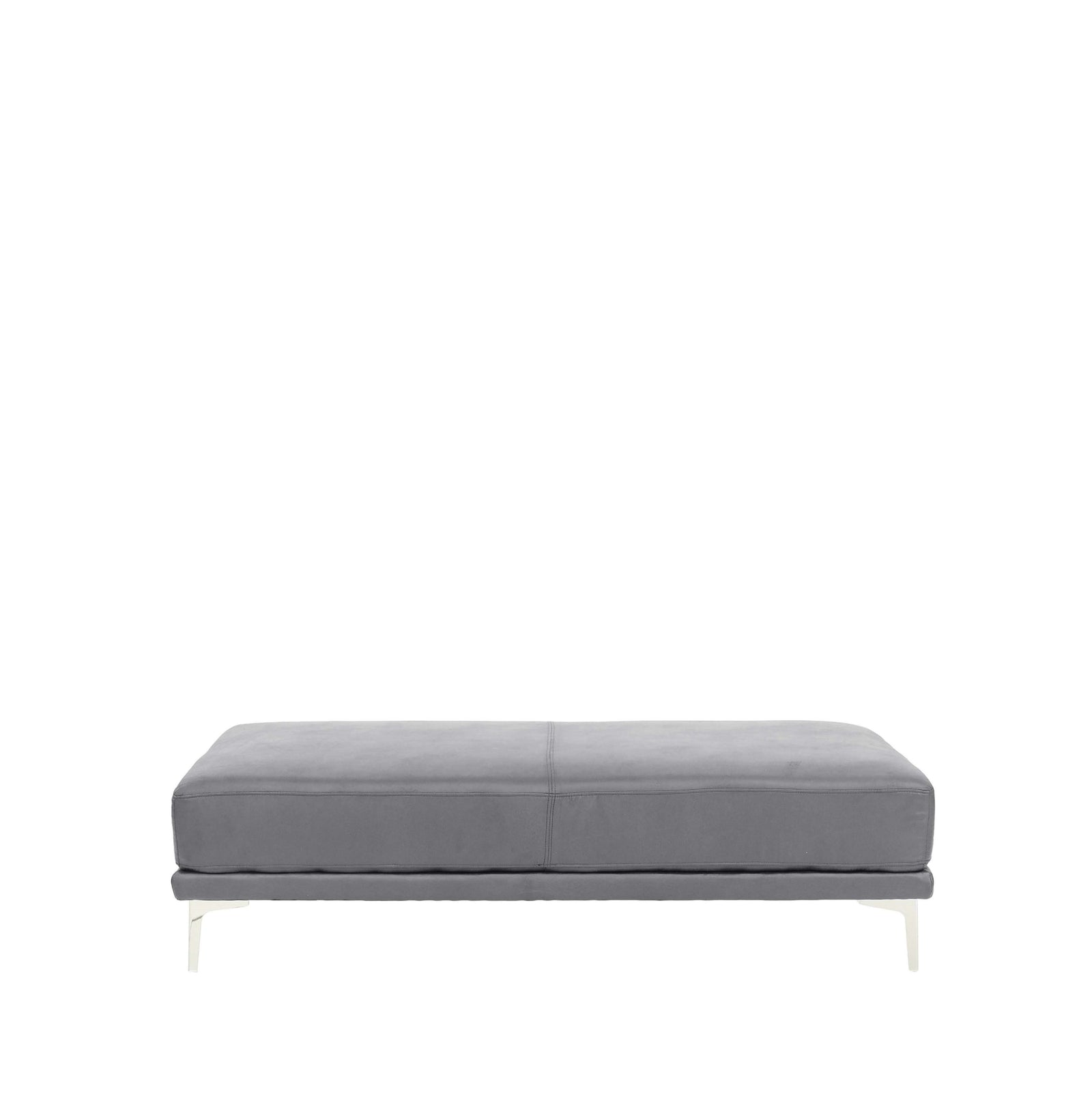 OTTOMAN in Black Faux Leather