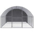 Outdoor Chicken Coop 9.8'x13.1'x6.6' Galvanized Steel