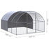 Outdoor Chicken Coop 9.8'x13.1'x6.6' Galvanized Steel