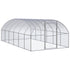 Outdoor Chicken Coop 9.8'x19.7'x6.6' Galvanized Steel