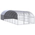 Outdoor Chicken Coop 9.8'x26.2'x6.6' Galvanized Steel