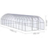 Outdoor Chicken Coop 9.8'x32.8'x6.6' Galvanized Steel