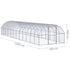 Outdoor Chicken Coop 9.8'x39.4'x6.6' Galvanized Steel