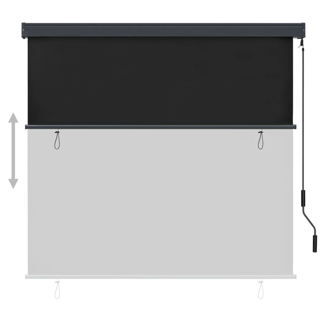 Outdoor Roller Blind 63"x98.4" Anthracite - WoodPoly.com