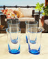 Oval Halo Acrylic Glasses Drinking Set of 4 Hi Ball (15oz), Plastic Drinking Glasses, BPA Free Cocktail Glasses, Drinkware Set, Plastic Water Tumblers