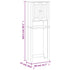 Over-the-Toilet Storage BERG White 23.6"x10.6"x64.8" Solid Wood