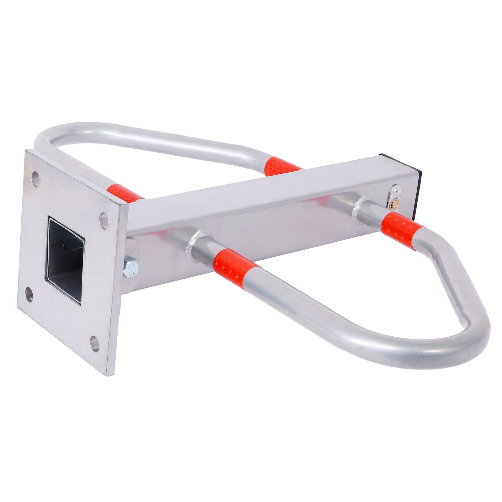 Parking bollard,pole barrier with lock ,car parking protection posts,home garage street decor ,parking barrier gray