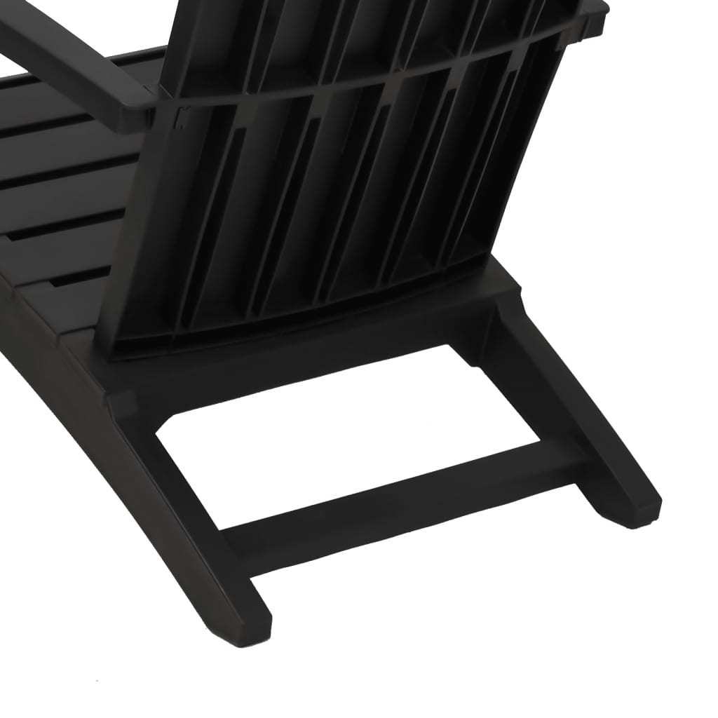 Patio Adirondack Chair Black Polypropylene