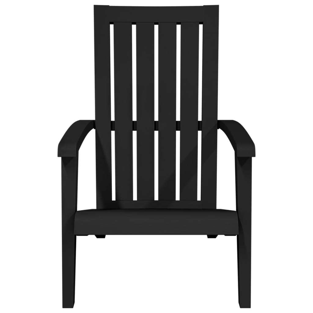 Patio Adirondack Chair Black Polypropylene