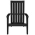 Patio Adirondack Chair Black Polypropylene