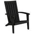 Patio Adirondack Chair Black Polypropylene