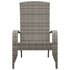 Patio Adirondack Chair Gray Poly Rattan