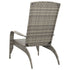 Patio Adirondack Chair Gray Poly Rattan