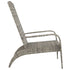 Patio Adirondack Chair Gray Poly Rattan