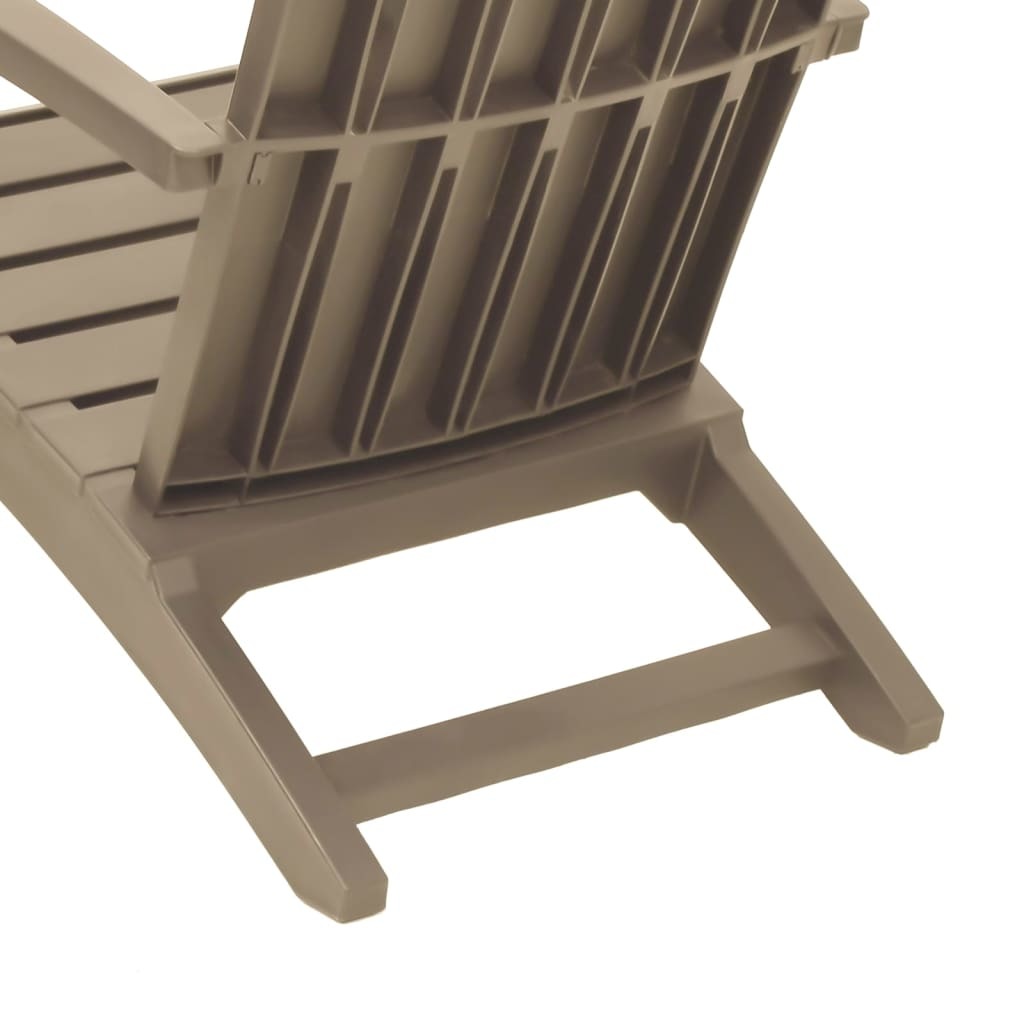 Patio Adirondack Chair Light Brown Polypropylene