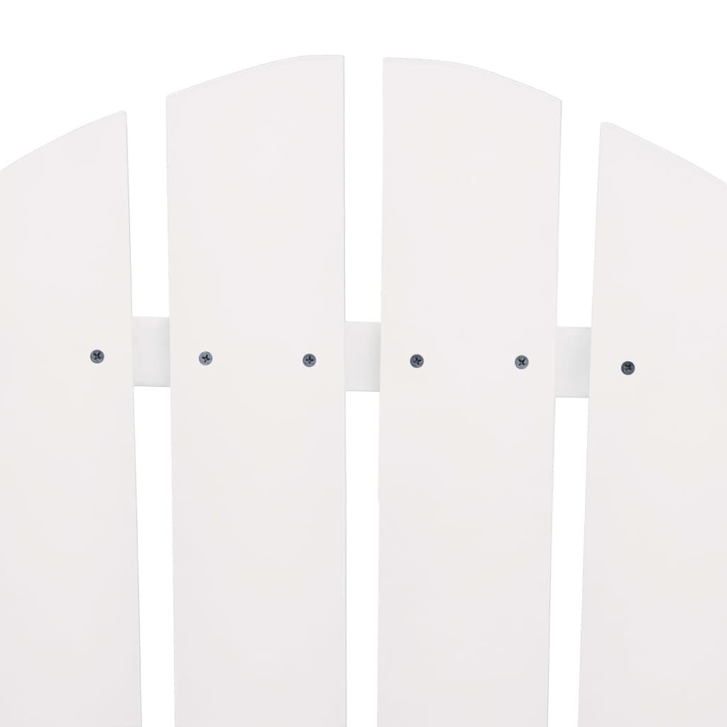 Patio Adirondack Chairs with Tea Table Solid Wood Fir White