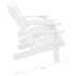 Patio Adirondack Chairs with Tea Table Solid Wood Fir White