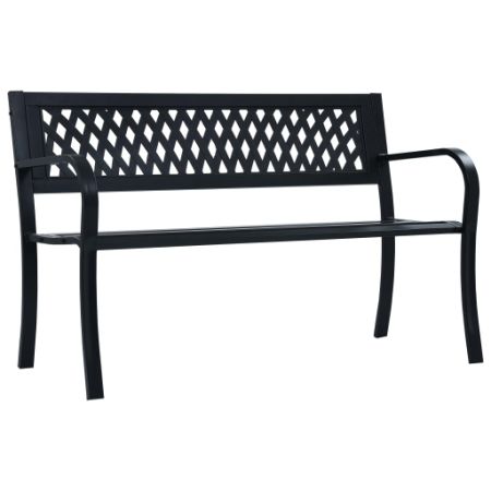 Patio Bench Black 47.2