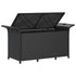Patio Bench with Cushion Black 45.7"x18.1"x22.4" Poly Rattan