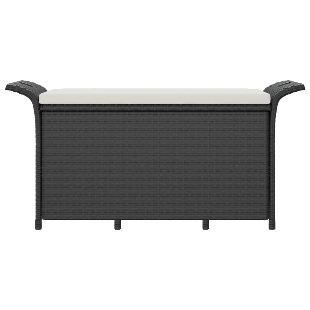 Patio Bench with Cushion Black 45.7