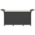 Patio Bench with Cushion Black 45.7"x18.1"x22.4" Poly Rattan