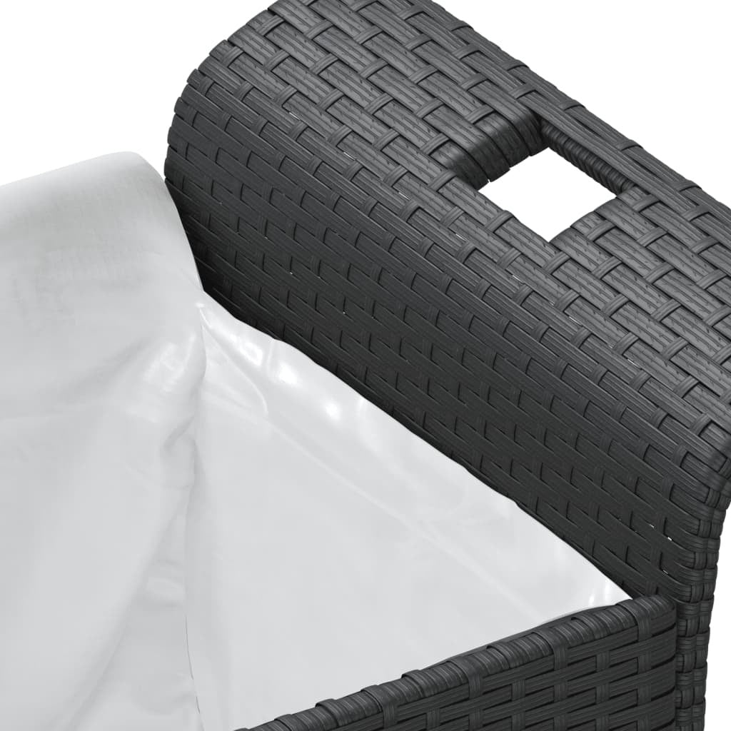Patio Bench with Cushion Black 45.7