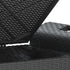 Patio Bench with Cushion Black 45.7"x18.1"x22.4" Poly Rattan