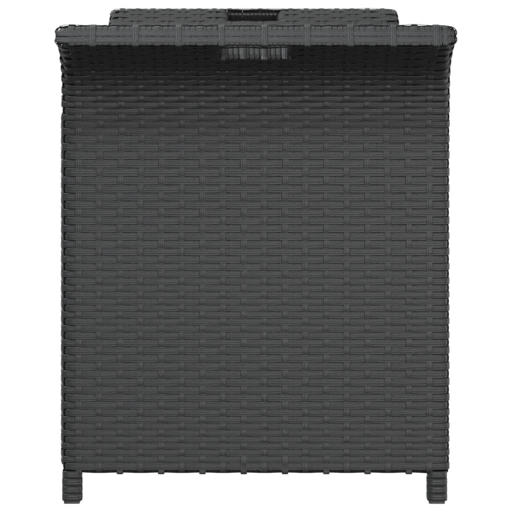 Patio Bench with Cushion Black 45.7