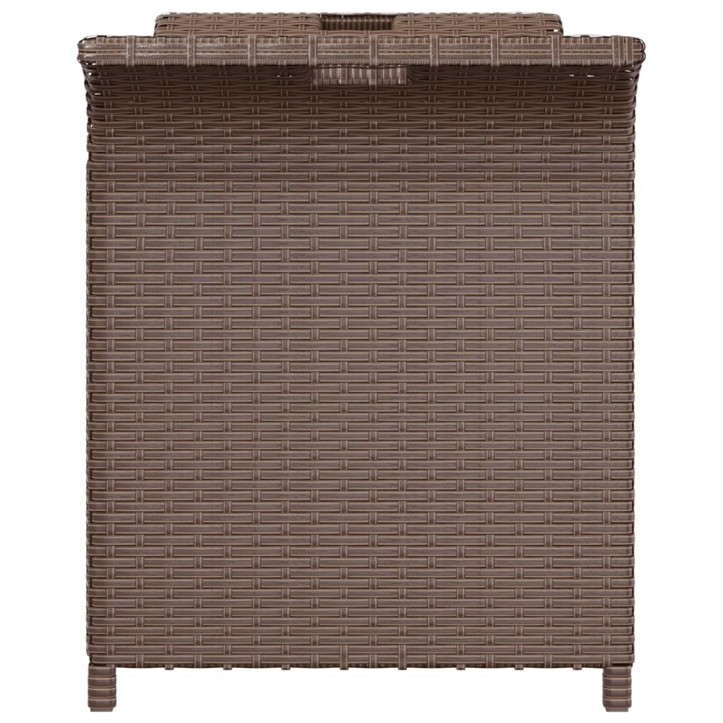 Patio Bench with Cushion Brown 45.7