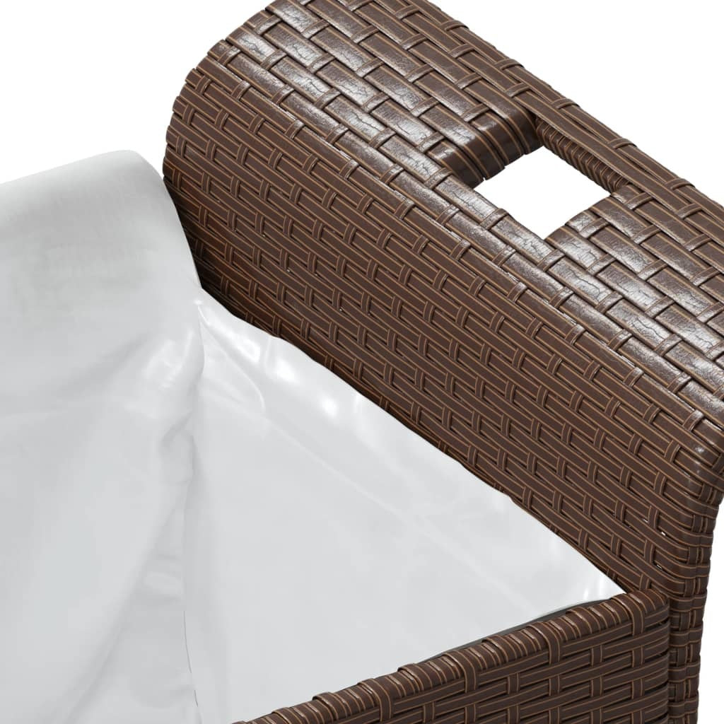 Patio Bench with Cushion Brown 45.7