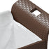 Patio Bench with Cushion Brown 45.7"x18.1"x22.4" Poly Rattan