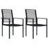 Patio Chairs 2 pcs PVC Rattan Black
