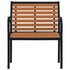 Patio Chairs 2 pcs Steel and WPC Black and Brown - WoodPoly.com