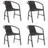 Patio Chairs 4 pcs Plastic Rattan and Steel 242.5 lb