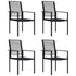 Patio Chairs 4 pcs PVC Rattan Black