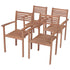 Patio Chairs 4 pcs with Green Cushions Solid Teak Wood - WoodPoly.com