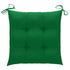 Patio Chairs 4 pcs with Green Cushions Solid Teak Wood - WoodPoly.com