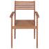 Patio Chairs 4 pcs with Green Cushions Solid Teak Wood - WoodPoly.com