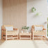 Patio Chairs with Cushions 2 pcs Solid Wood Pine