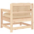 Patio Chairs with Cushions 2 pcs Solid Wood Pine