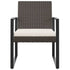 Patio Dining Chairs 2 pcs Brown PP Rattan