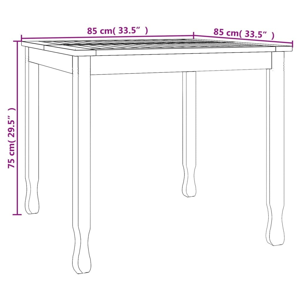 Patio Dining Table 33.5