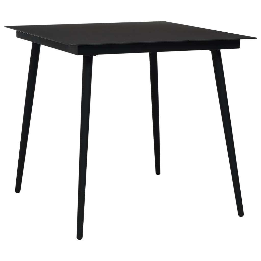 Patio Dining Table Black 31.5