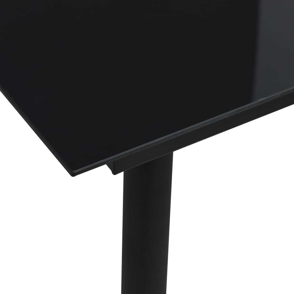 Patio Dining Table Black 31.5