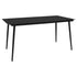 Patio Dining Table Black 59.1"x31.5"x29.1" Steel and Glass - WoodPoly.com