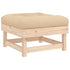 Patio Footstools with Cushions 2pcs Solid Wood Pine