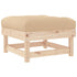 Patio Footstools with Cushions 2pcs Solid Wood Pine
