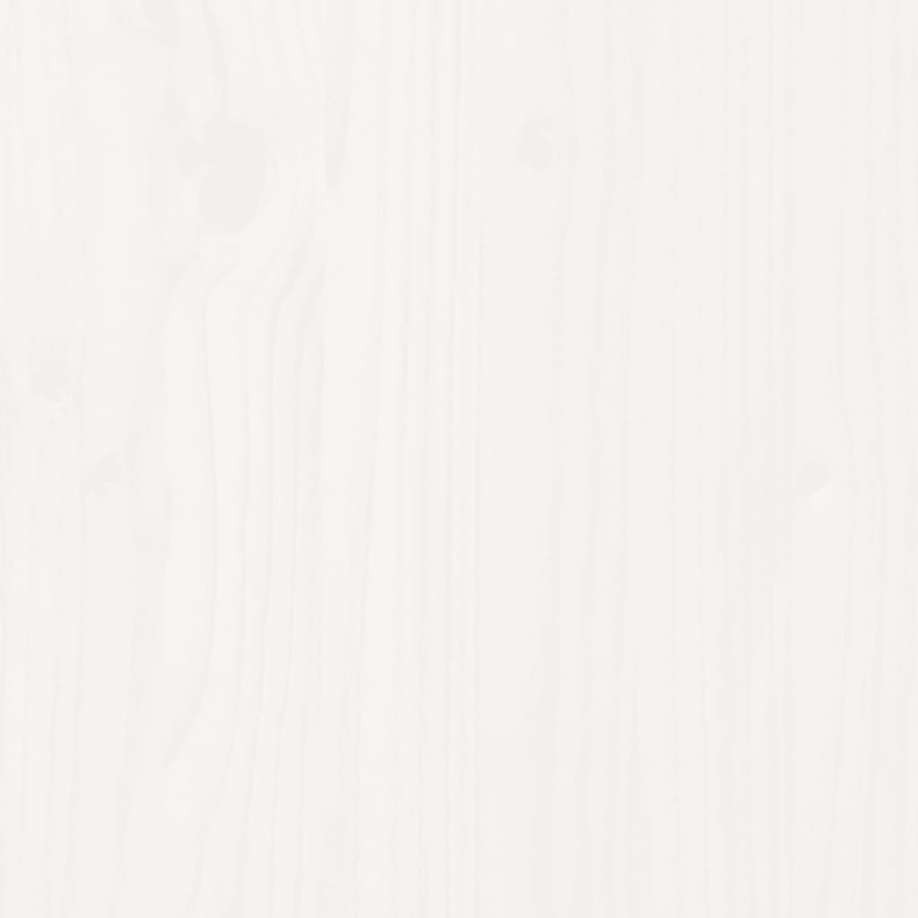 Patio Footstools with Cushions 2pcs White Solid Wood Pine